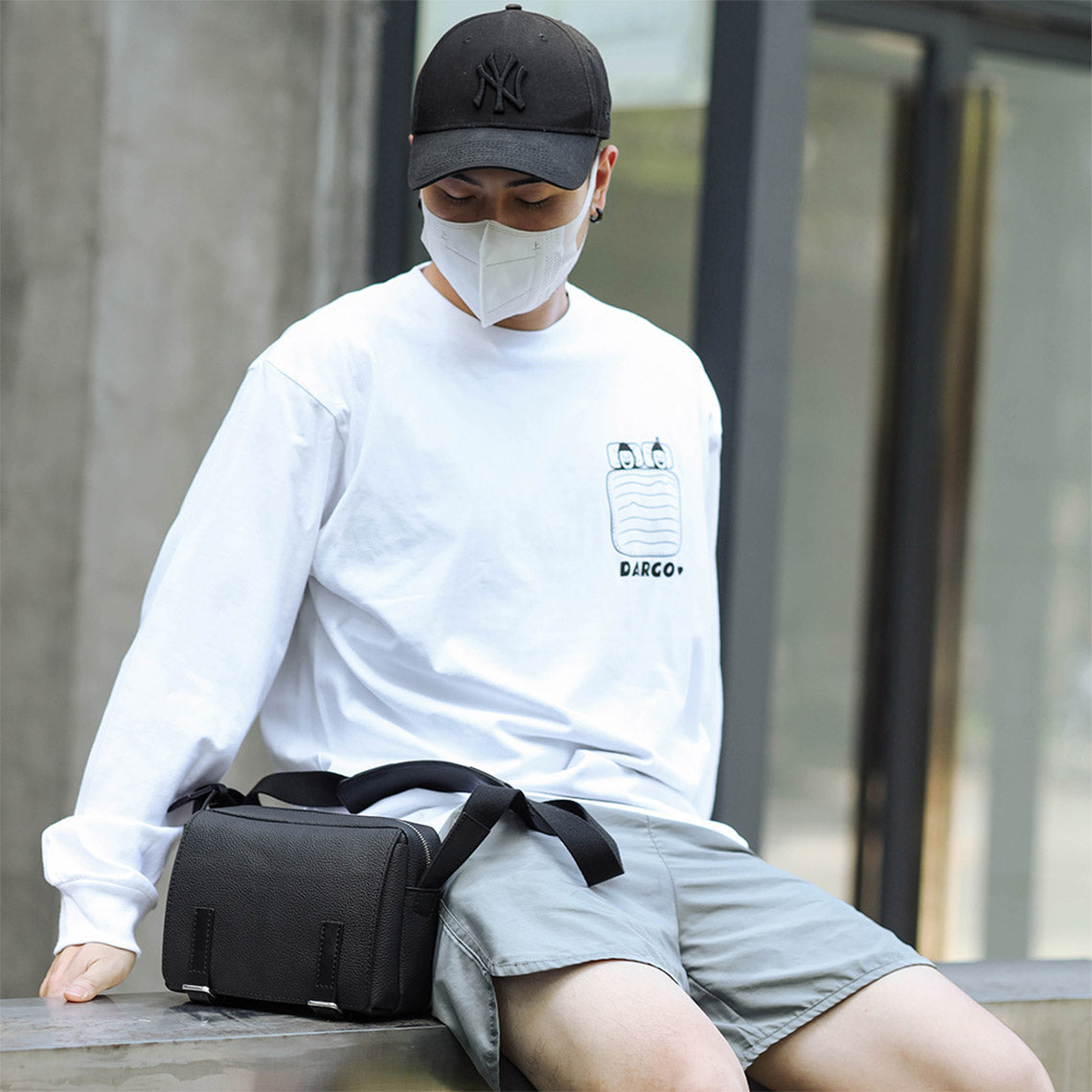 HANDSEWGIFT Top Grain Leather Men Mini Messenger Bag DIY Kit