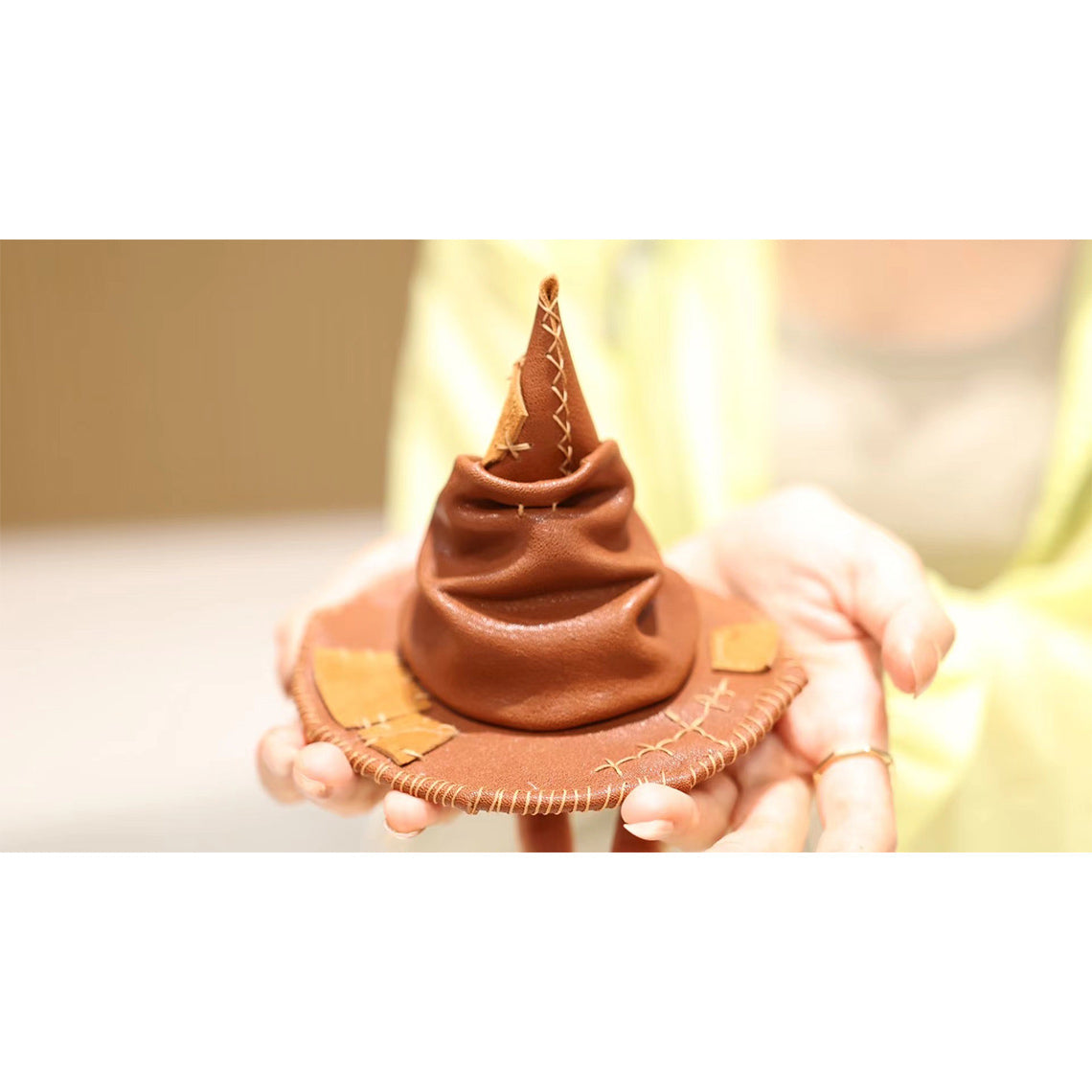 HANDSEWGIFT Vegetable Tanned Leather Magic Hat Pendant DIY Kit