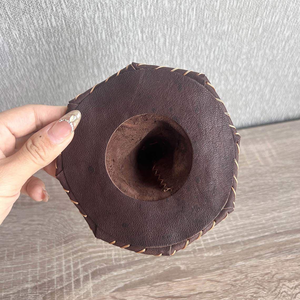 HANDSEWGIFT Vegetable Tanned Leather Magic Hat Pendant DIY Kit