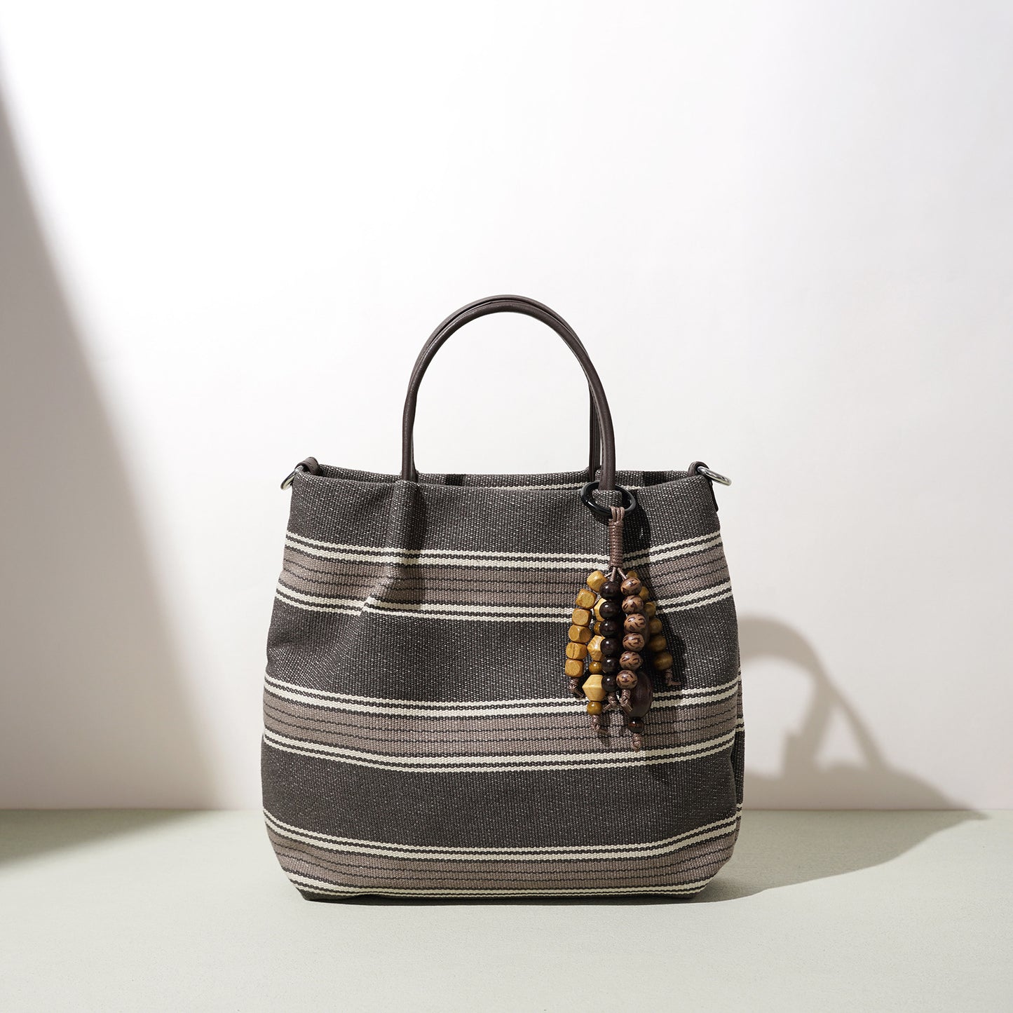 Striped Linen Ethnic Handbag Crossbody Bag