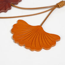 Load image into Gallery viewer, Vegetable Tanned Leather Maple Leaf Charm

