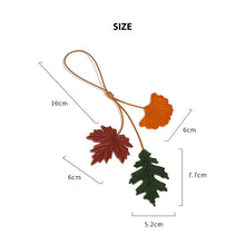 Load image into Gallery viewer, Vegetable Tanned Leather Maple Leaf Charm

