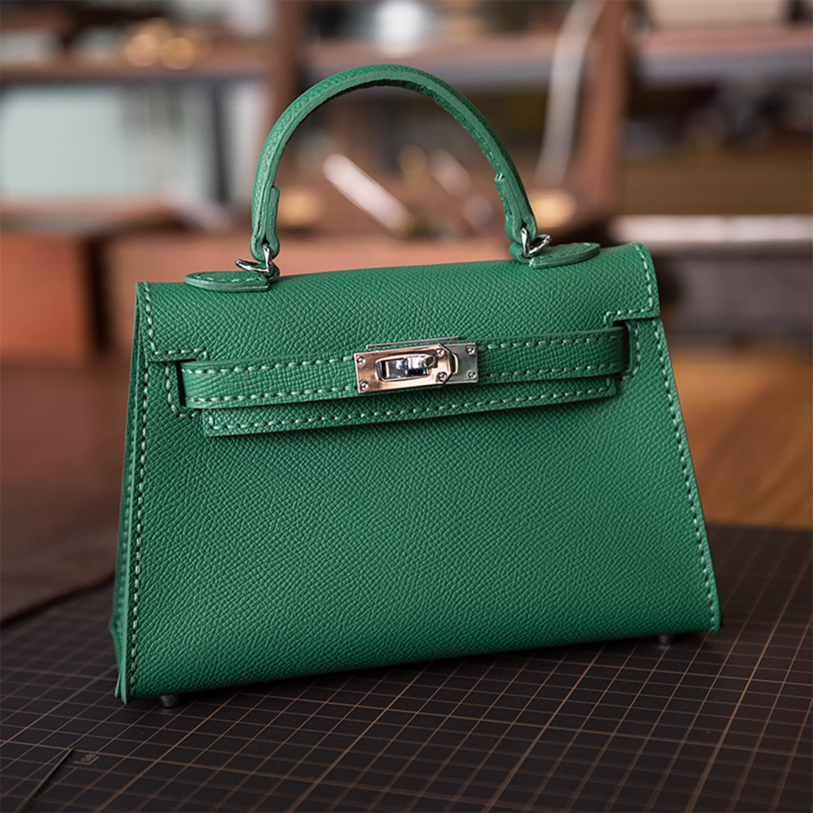 HANDSEWGIFT Top Grain Leather Inspired Sellier Kylie Bag DIY Kit