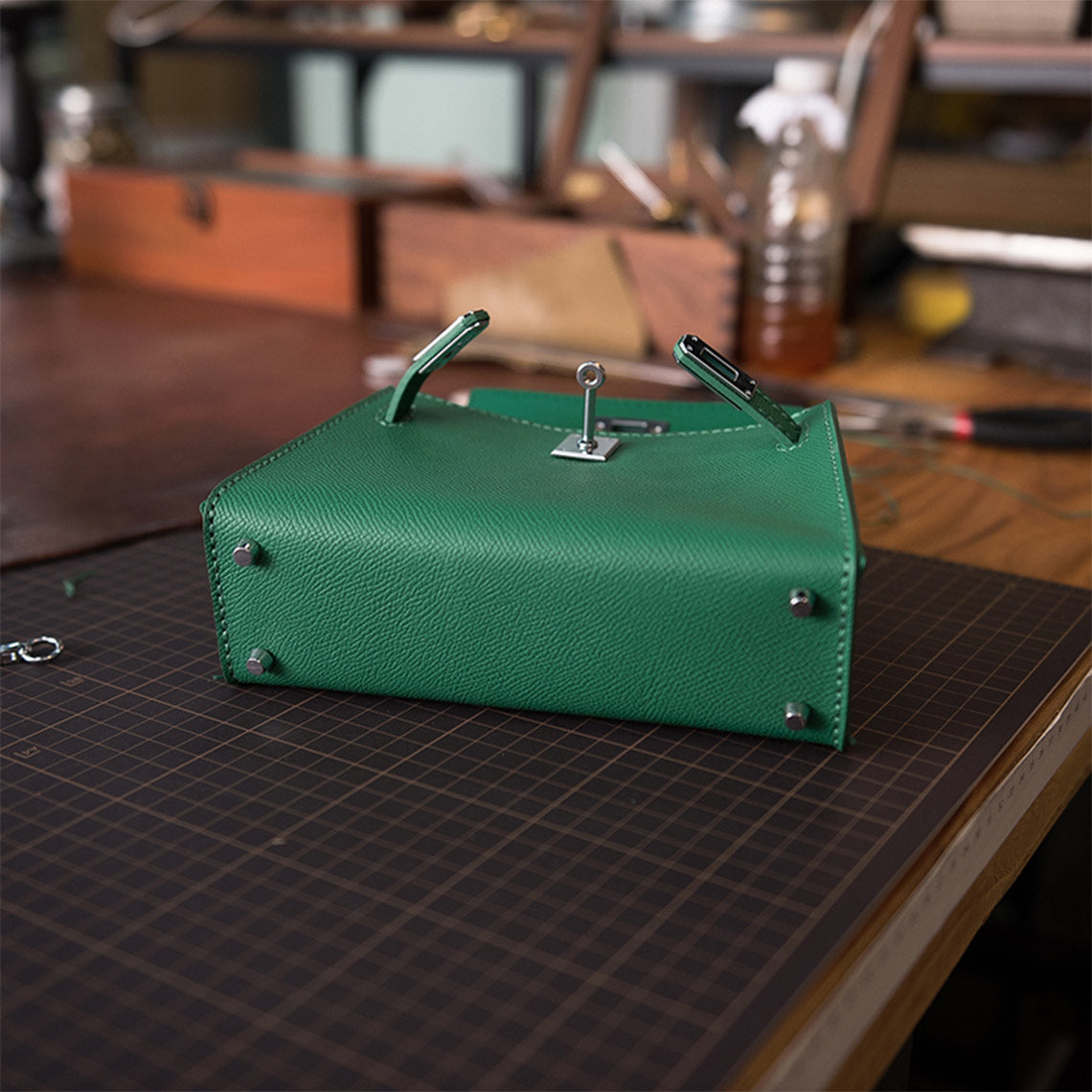 HANDSEWGIFT Top Grain Leather Inspired Sellier Kylie Bag DIY Kit