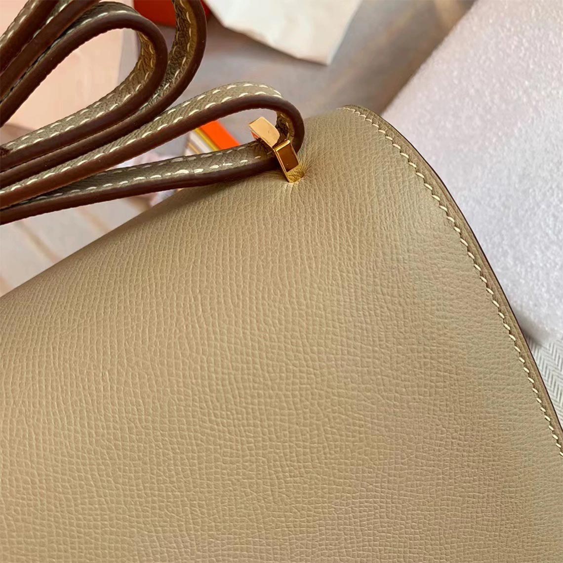 HANDSEWGIFT Full Grain Leather Tofu Konstance Bag Charm DIY Kits | Presale