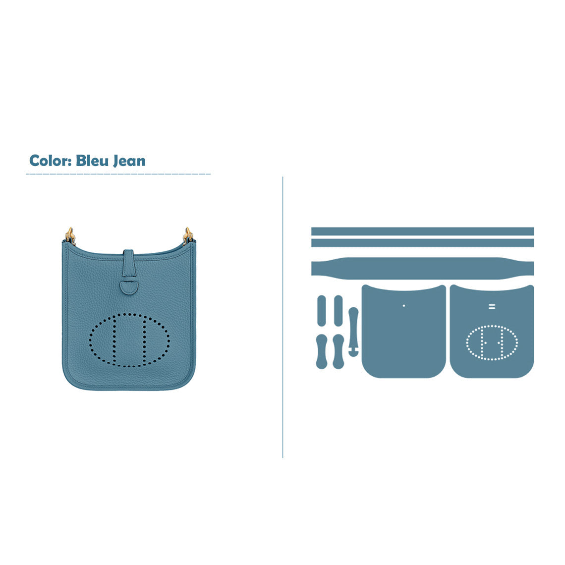 HANDSEWGIFT Full Grain Leather Mini Eveline Bag DIY Kit | Presale