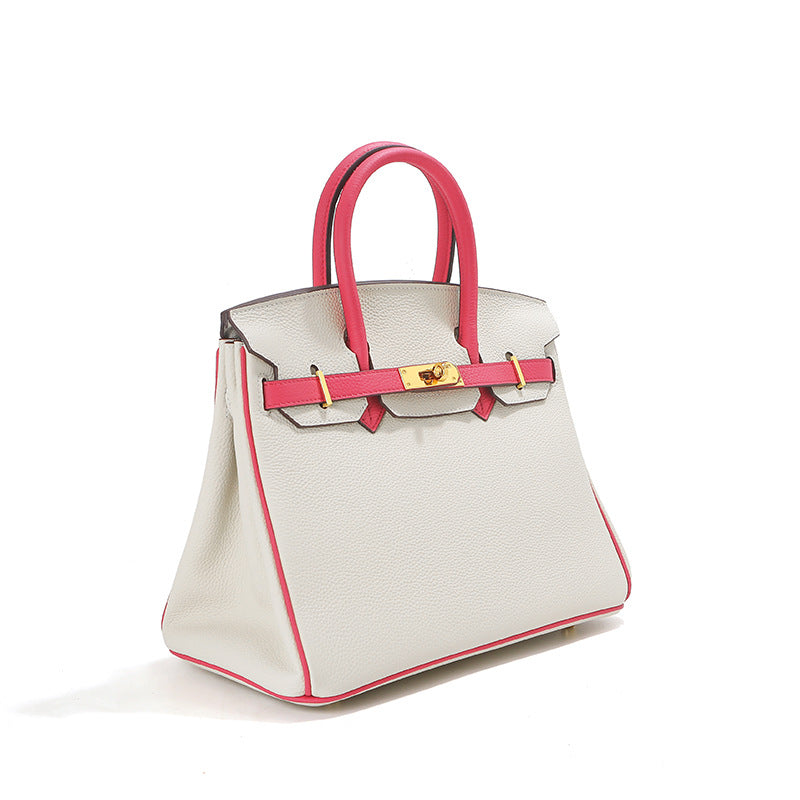 Mini Birkin White&Rose Bag-28