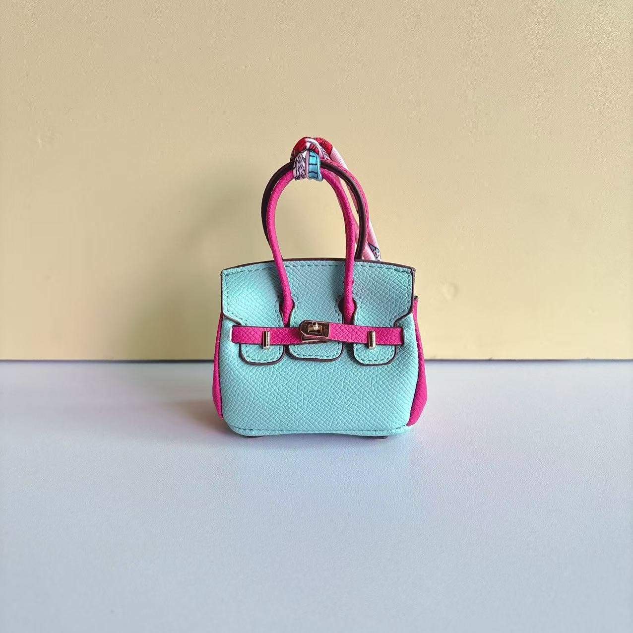 Mini_Birkin_Handbag_Charm-37-Light Blue&Rose