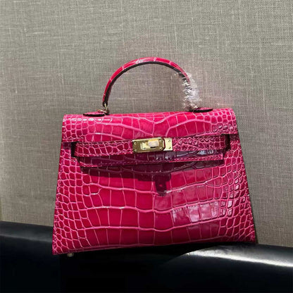 Croc Embossed Leather inspired Mini Kelli Handbag