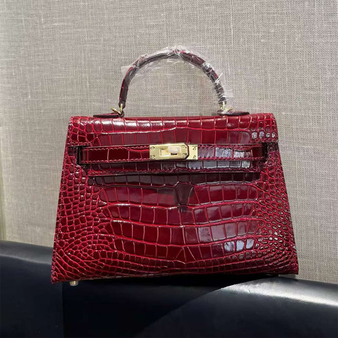 Croc Embossed Leather inspired Mini Kelli Handbag