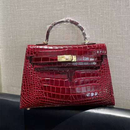 Croc Embossed Leather inspired Mini Kelli Handbag