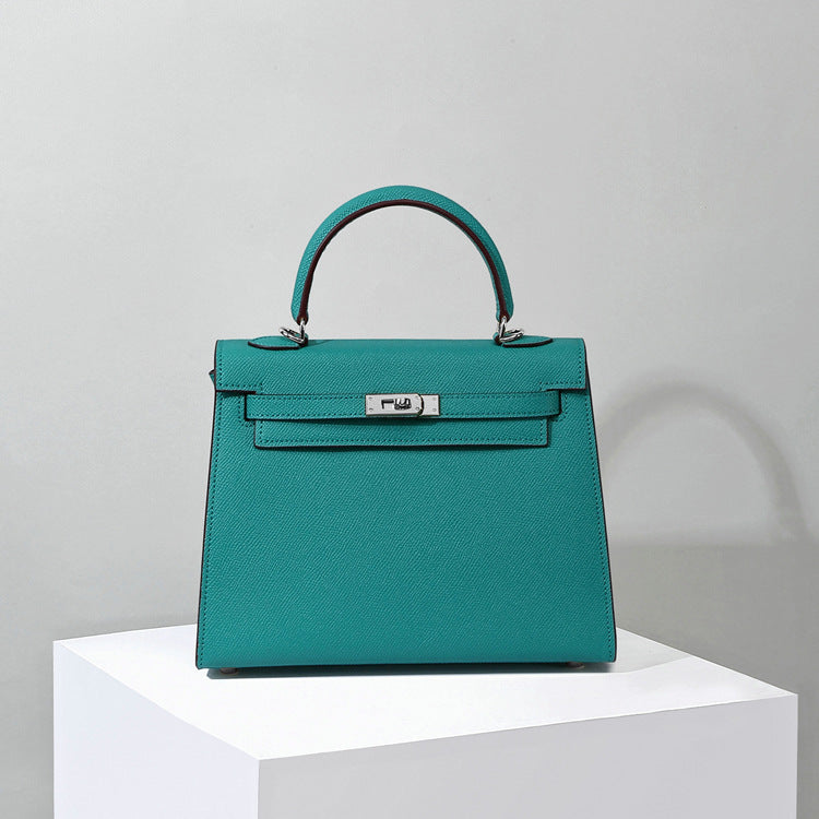 Peacock Green - Silver Hardware