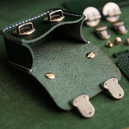 Vegetable Tanned Leather Mini Satchel Bag Charm Handsewn | Presale