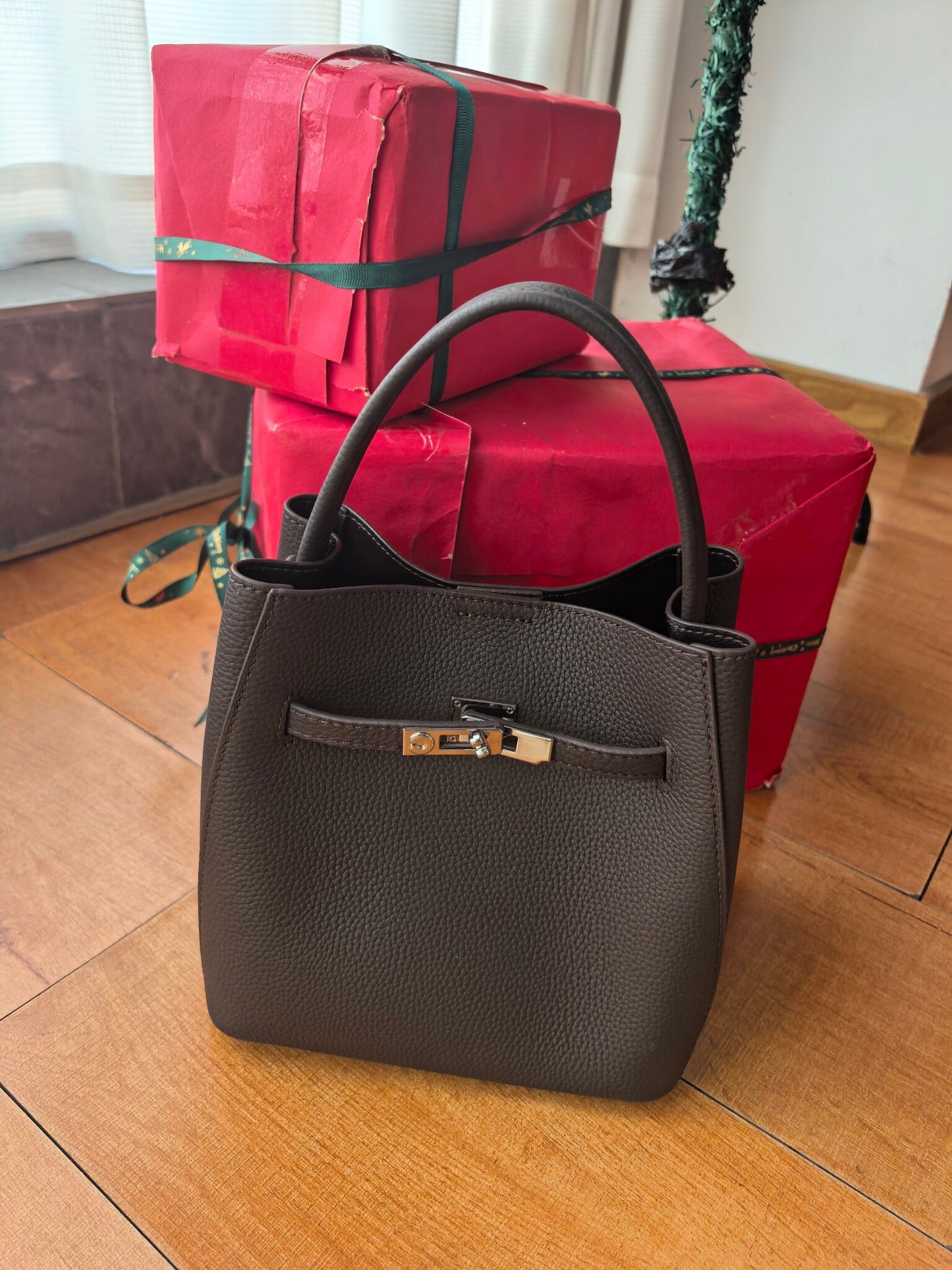 Togo Leather Basket Bucket Bag