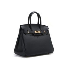 Load image into Gallery viewer, Top Grain Leather Inspired Birkin Handbag Golden Hardware
