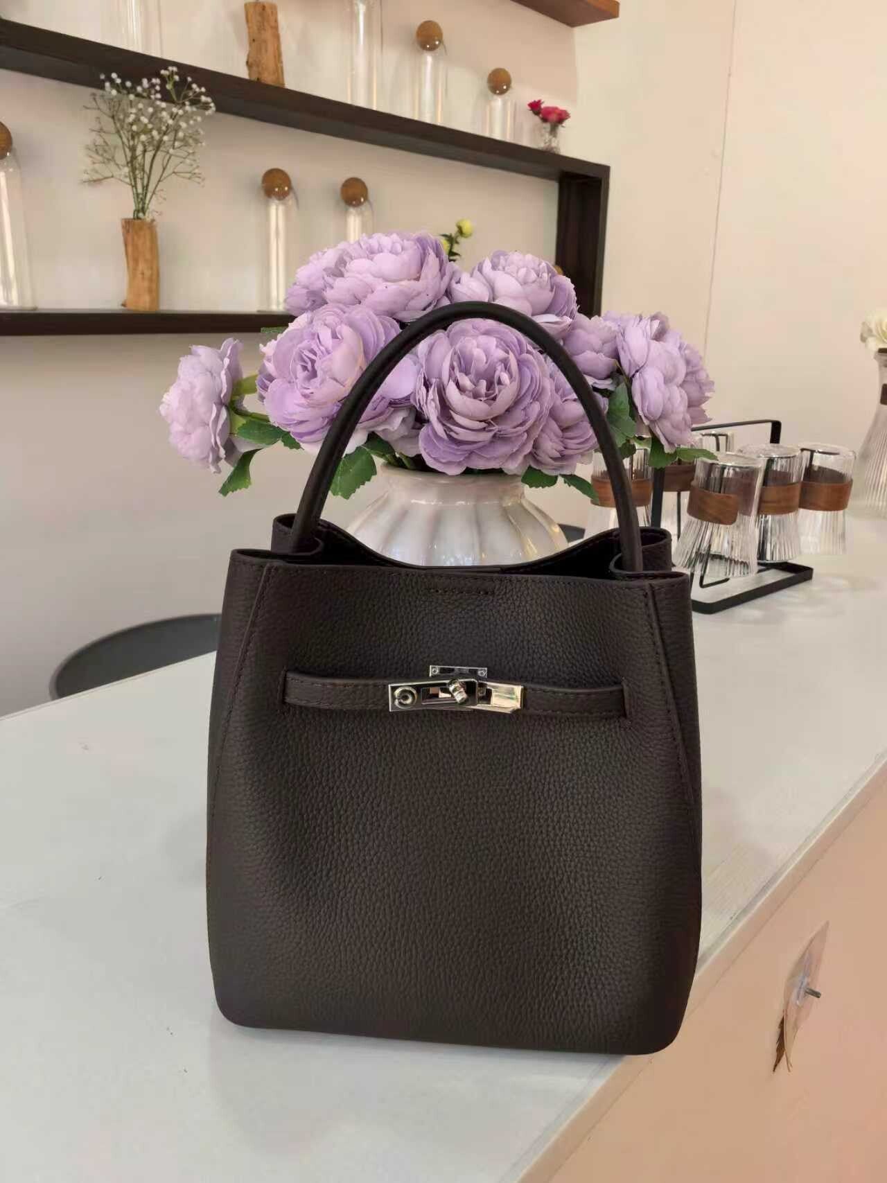 Togo Leather Basket Bucket Bag