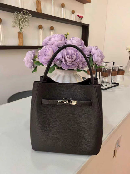 Togo Leather Basket Bucket Bag