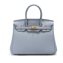 Load image into Gallery viewer, Top Grain Leather Inspired Birkin Handbag Golden Hardware
