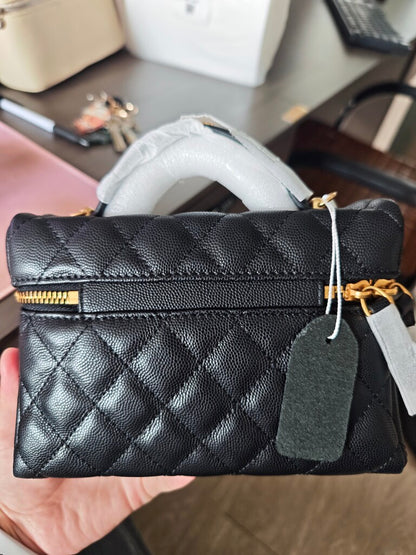 Quilted Top Handle Bag Chain Crossbody Bag for Party
