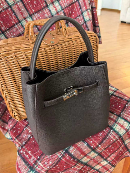Togo Leather Basket Bucket Bag