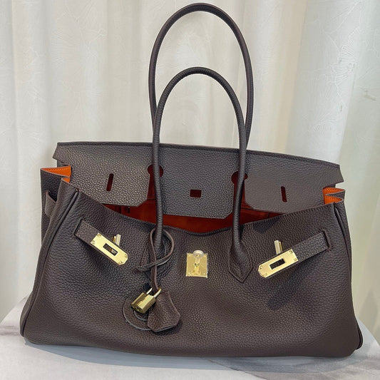 Inspired JPG Shoulder Bag 40cm | Soft Togo Leather Long Handle Bag