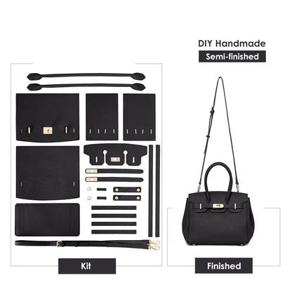 HANDSEWGIFT Top Grain Leather Platinum Bag DIY Kit