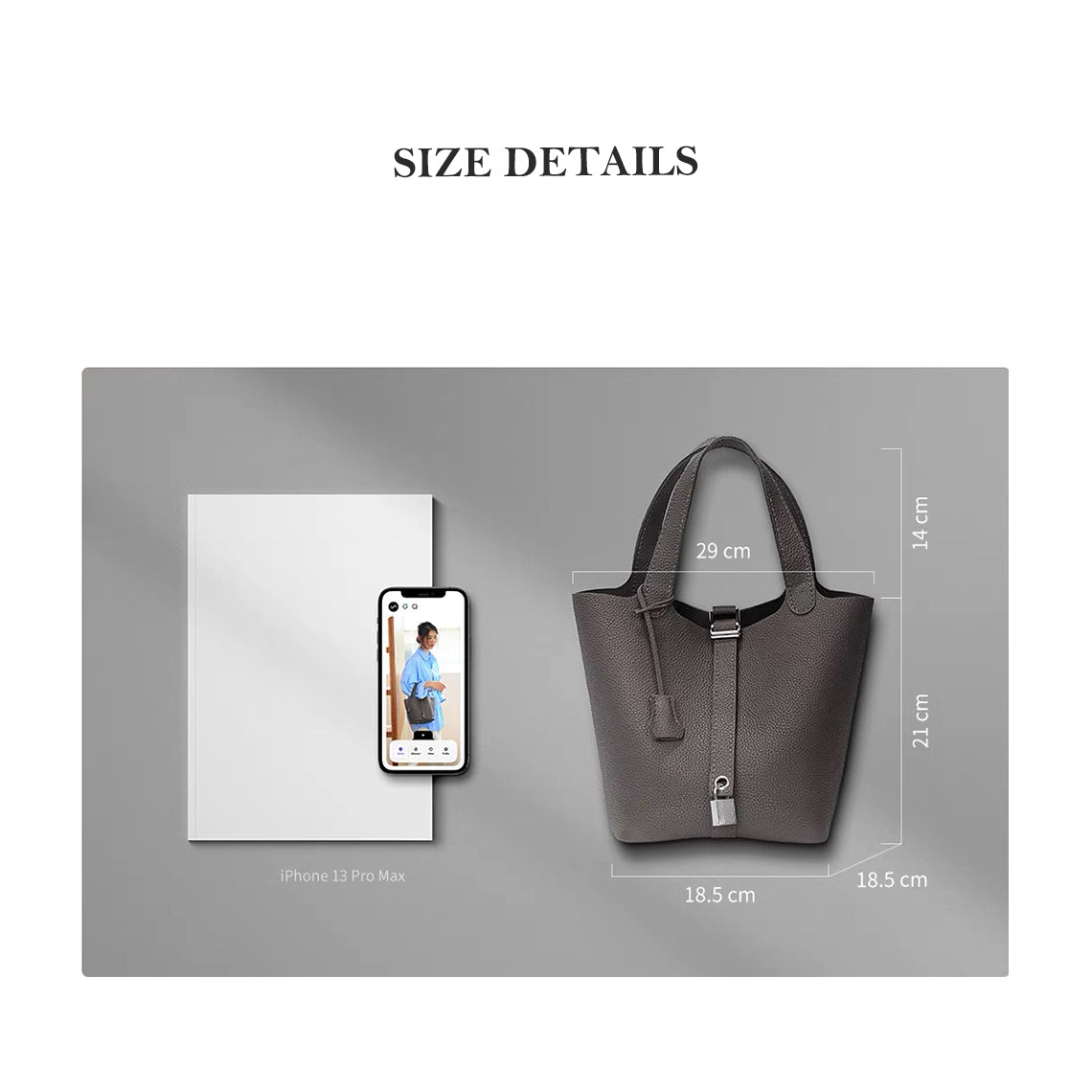 HANDSEWGIFT Picotin Lock Totes Bag Top Grain Leather DIY Kit