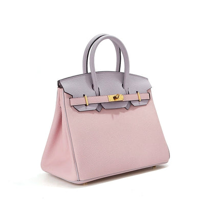 Top Grain Leather Inspired Berkin Handbag Golden Hardware | Automatic 15% OFF at Checkout