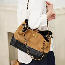 Load image into Gallery viewer, Suede Leather Quilted Chain Shoulder Bag
