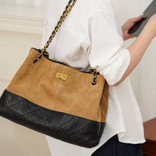 Load image into Gallery viewer, Suede Leather Quilted Chain Shoulder Bag
