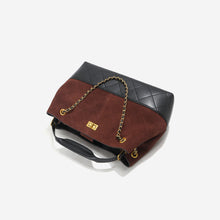Load image into Gallery viewer, Suede Leather Quilted Chain Shoulder Bag
