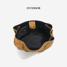 Load image into Gallery viewer, Suede Leather Quilted Chain Shoulder Bag
