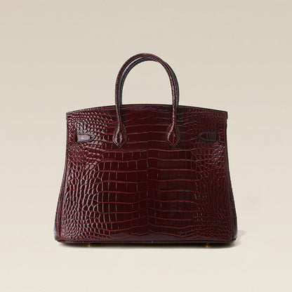 Burgundy handbag | Large travel bag for women