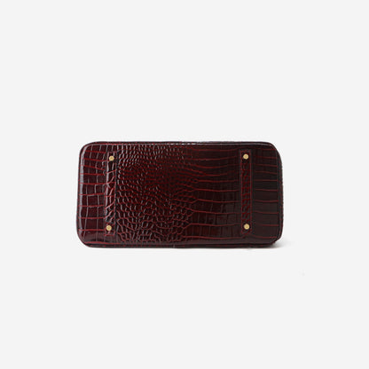 Red designer handbags | Large leather bag bottom