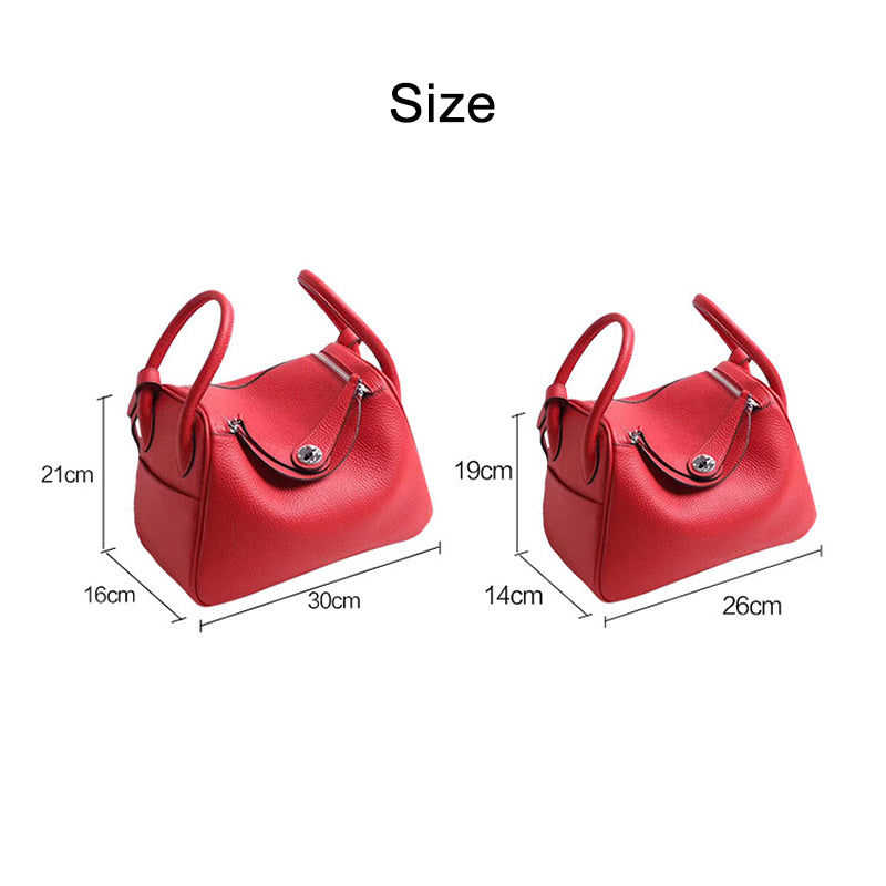 Top Grain Leather Inspired Lindi Bag Silver Hardware 20 Colors