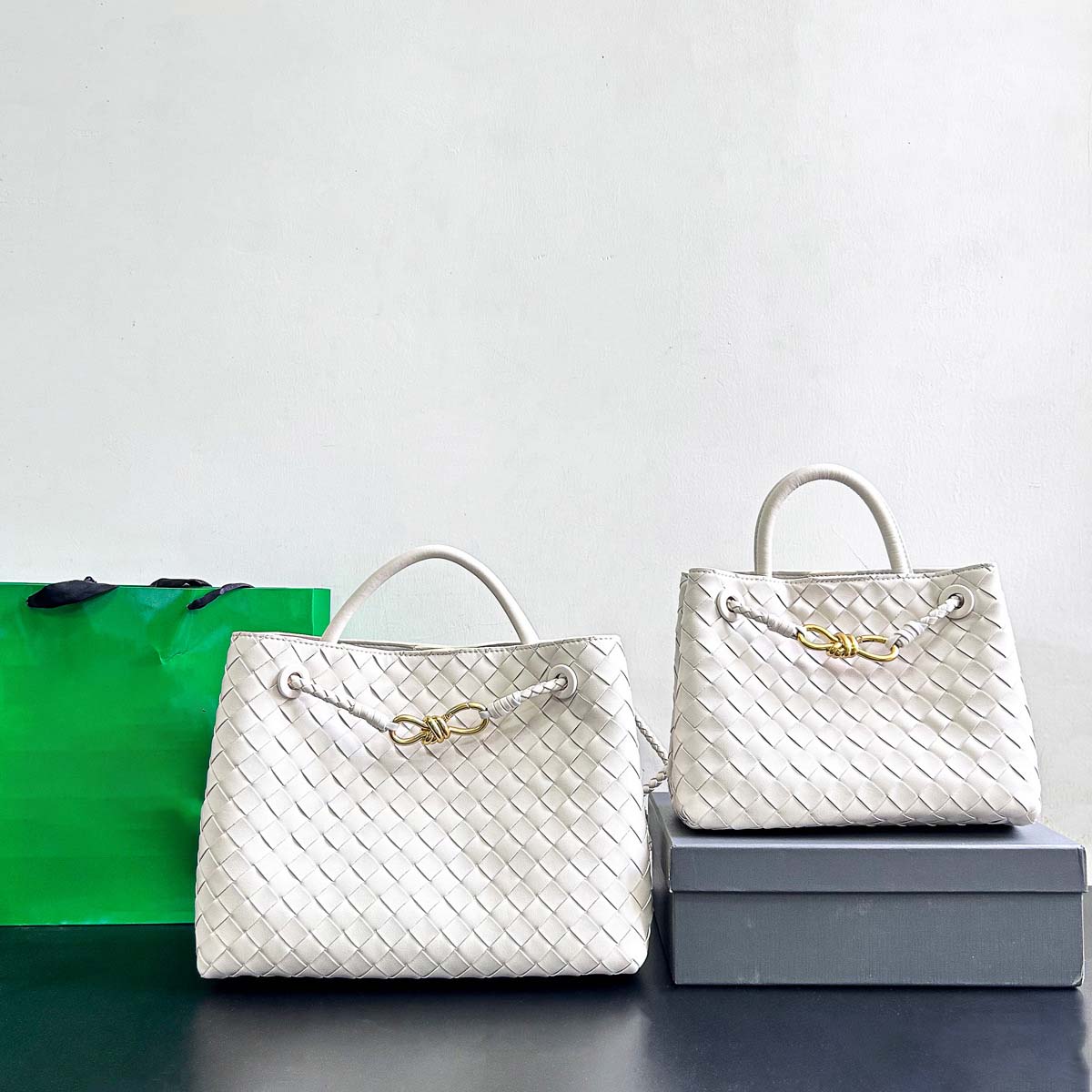 Woven Leather Inspired Intrecciato Tote Bag - Retro Knot Shoulder Bag & Handbag