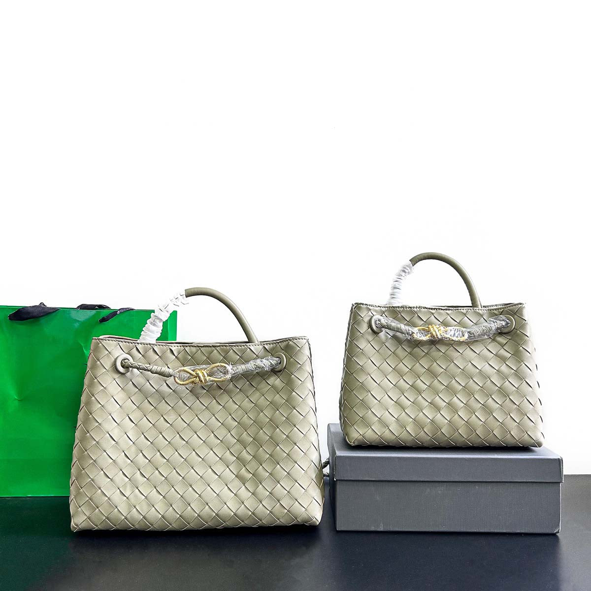 Woven Leather Inspired Intrecciato Tote Bag - Retro Knot Shoulder Bag & Handbag