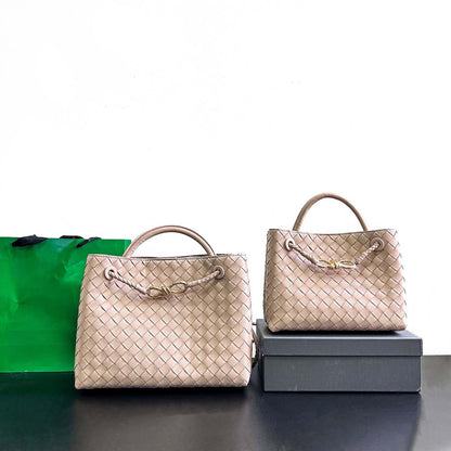 Woven Leather Inspired Intrecciato Tote Bag - Retro Knot Shoulder Bag & Handbag