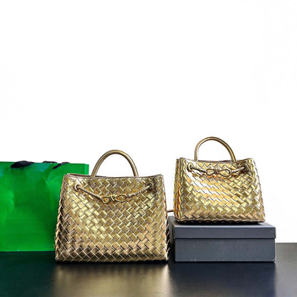 Woven Leather Inspired Intrecciato Tote Bag - Retro Knot Shoulder Bag & Handbag