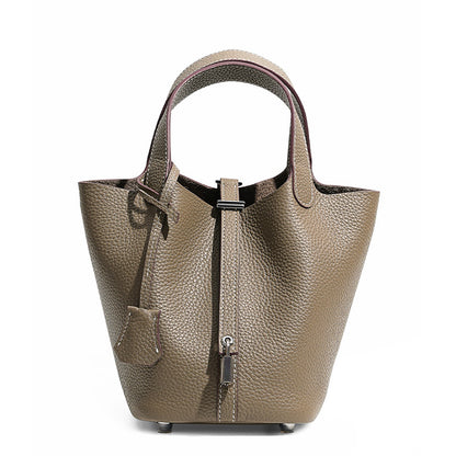 Top Grain Leather Inspired Pictin Tote Bag New Colors