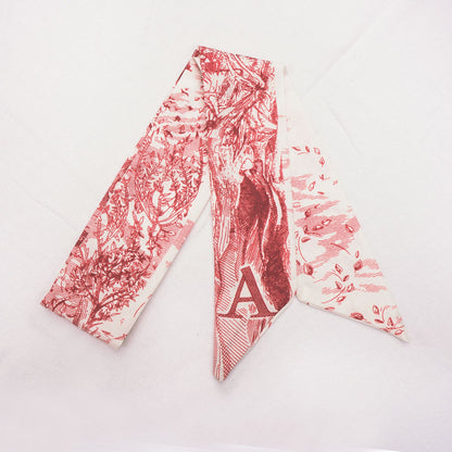 26 Letters Silk Scarf for Berkin Kelli Lindi Bag Charm | Women's Scarves and Silk Accessories - 2 Pcs