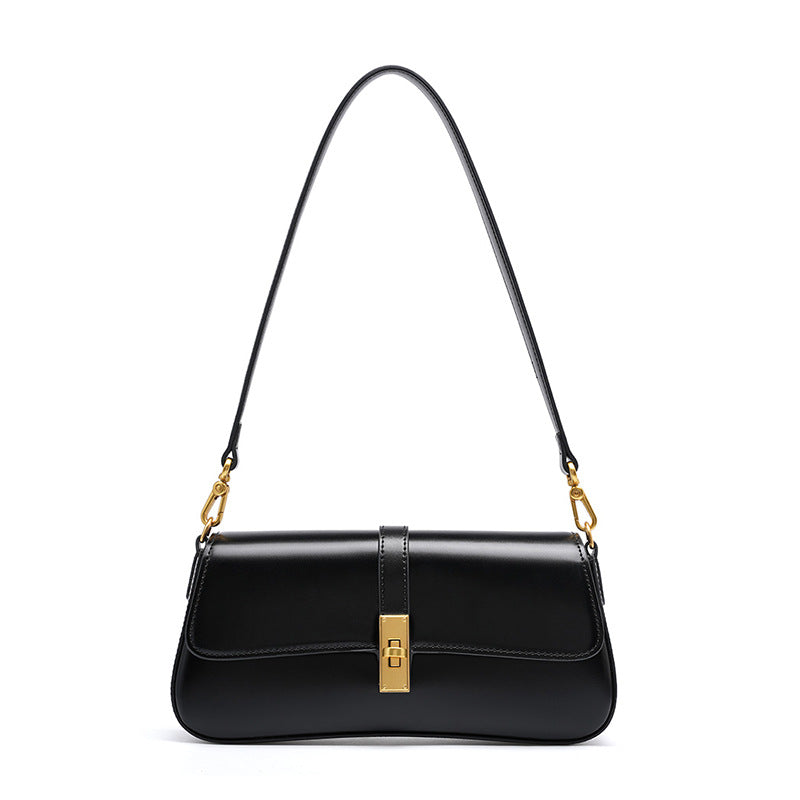 Structured Minimalist Baguette Bag | Come With 2 Straps