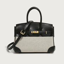 Load image into Gallery viewer, Inspired Birkin Bag Canvas &amp; Vegan Leather Handbags for Woman Sling Bag
