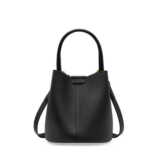 Genuine Leather Bucket Bag Women Shoulder Bag
