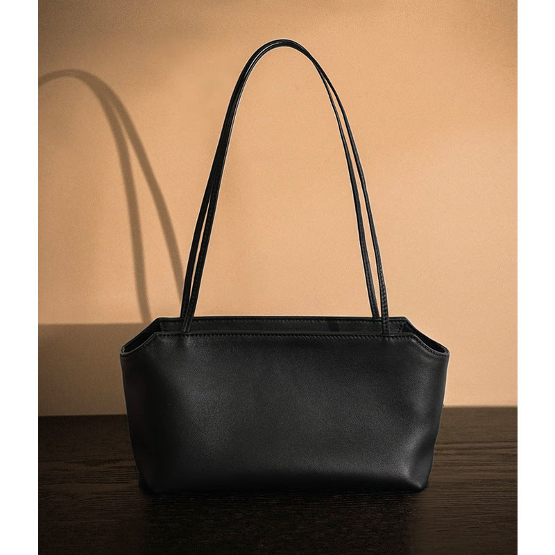 Minimalist Sheepskin Genuine Leather Shoulder Tote