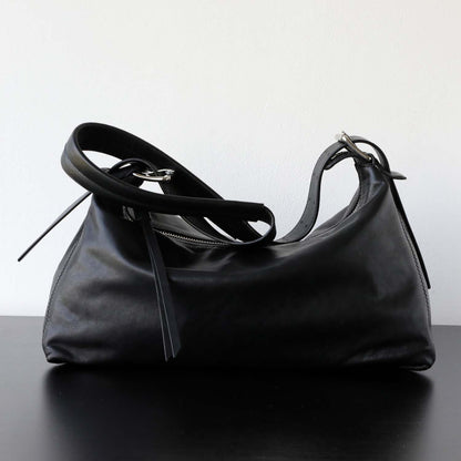Vegetable Tanned Leather Hobo Bag