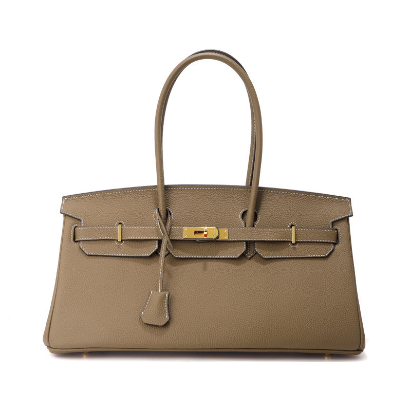 Top Grain Leather Inspired JPG Berkin Long Handle Shoulder Bag 40cm