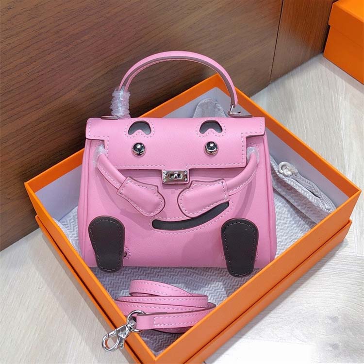 Genuine Leather Smile Inspired Kelli Doll Bag Mini Handbag