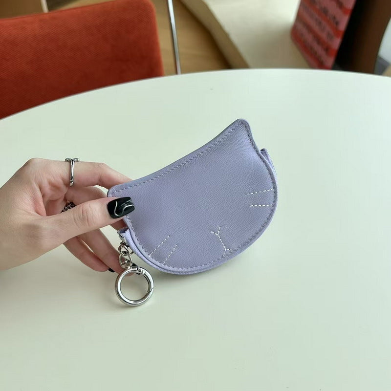 Kitty Coins Purse Lambskin Lipstick Case