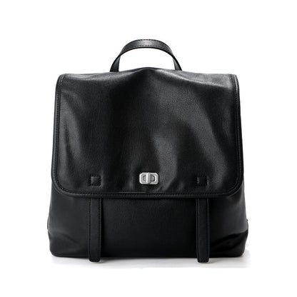 Minimalist Genuine Leather Backpack - Chic Laptop Commuter Bag